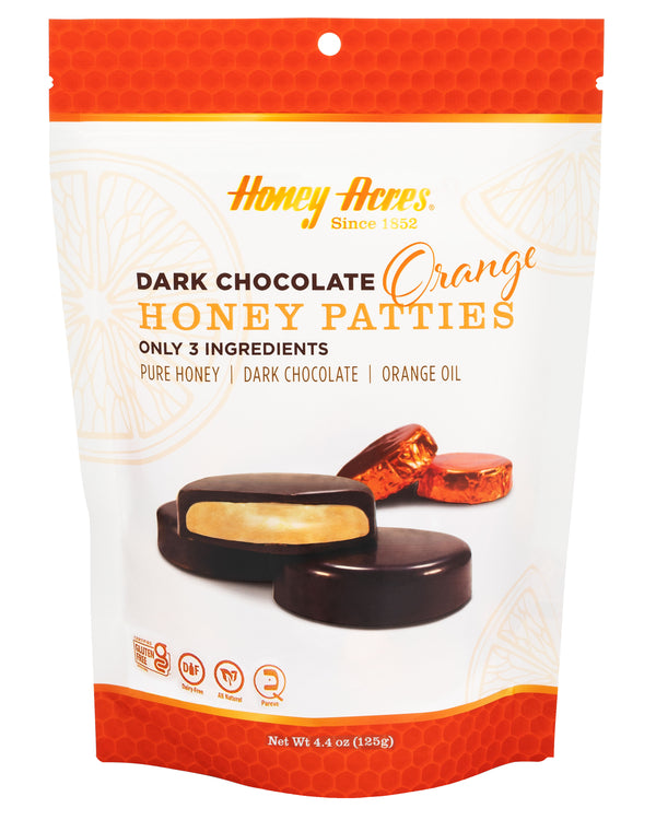 Honey Acres Dark Chocolate ORANGE Chocolate Truffle Honey Patties - 1