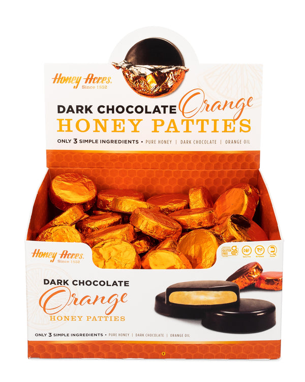 Honey Acres Dark Chocolate ORANGE Chocolate Truffle Honey Patties - 2