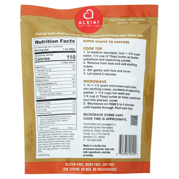 Aleia's Cook Top Stuffing Mix- Seasoned Vegetable - 2