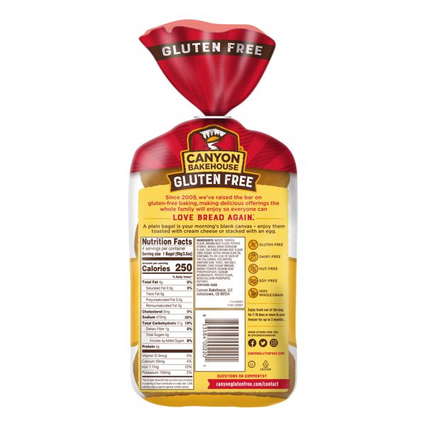 Canyon Bakehouse Plain Bagels - 2