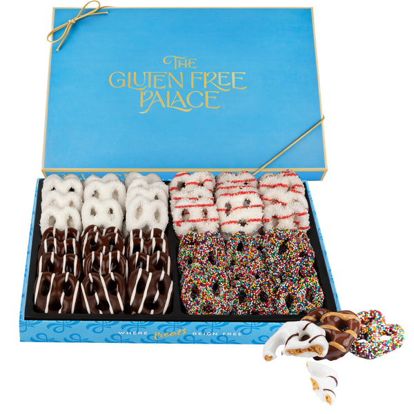 G-RAP HAMI ＆ CHERELLE FORTIERセット Gluten Free Chocolate Covered Pretzels Gift Basket- 4 Flavors