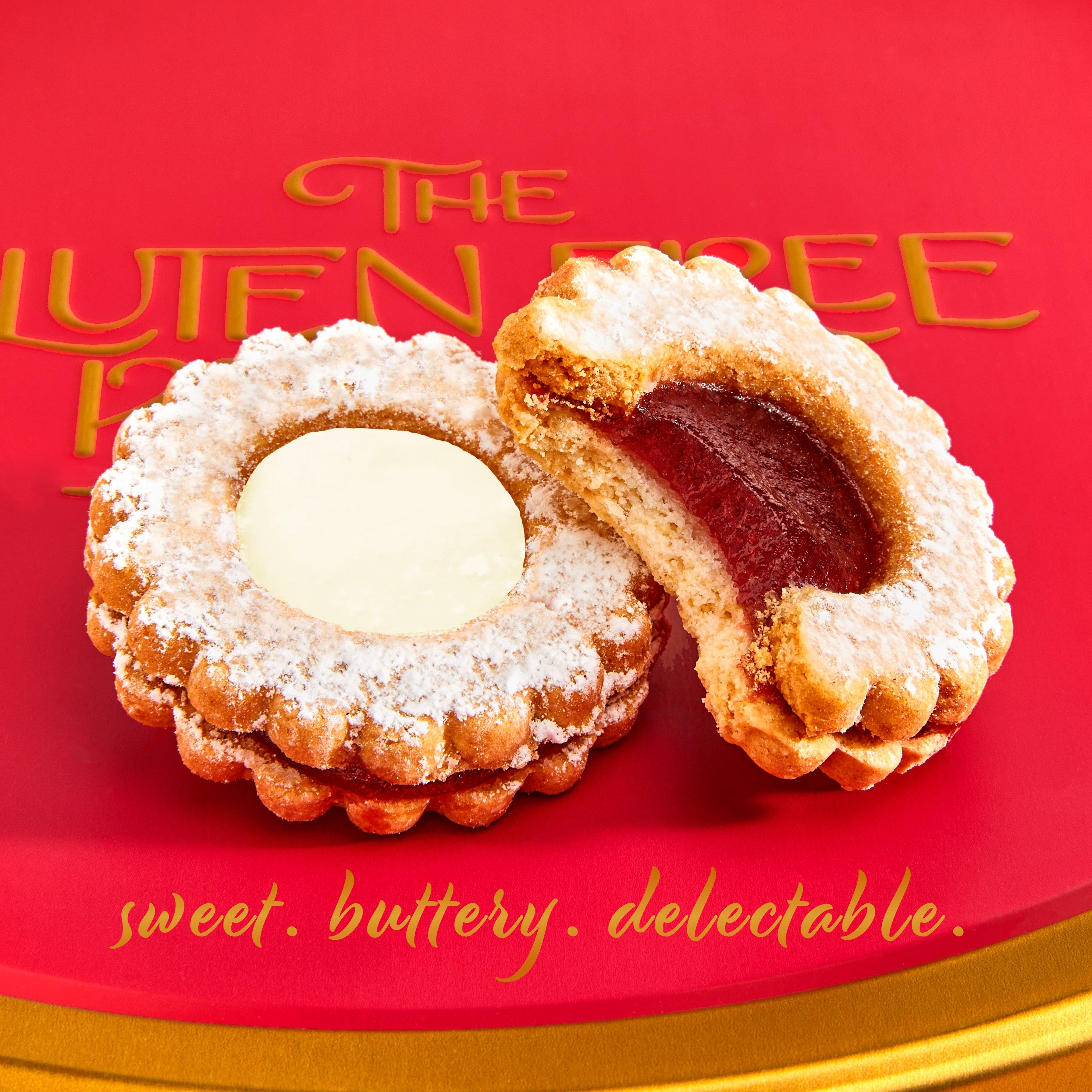 Gluten Free Palace Gluten Free Linzer Tart Shortbread Cookies Tin