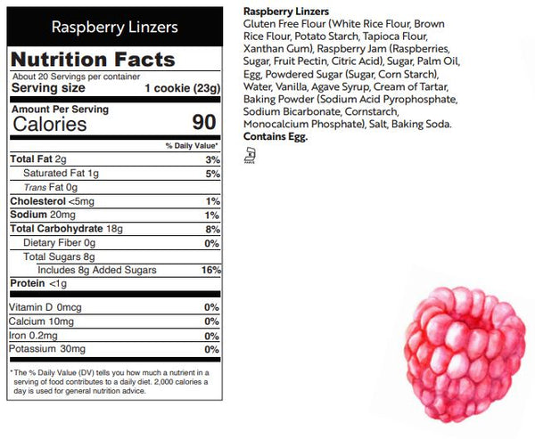 GFP Raspberry Linzer Tart Shortbread Cookies Tin Gift Tray - 6
