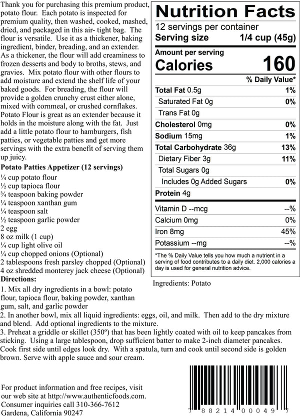 Authentic Foods Potato Flour - 3