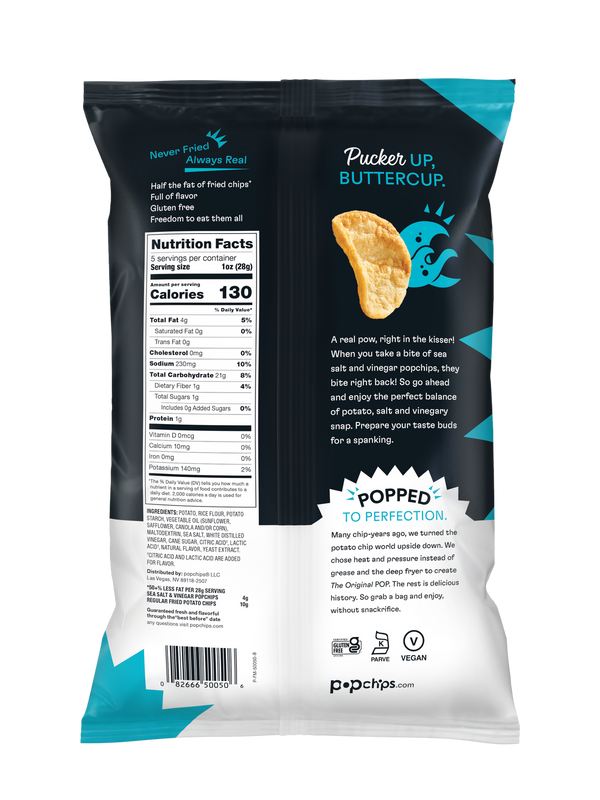 Popchips, Sea Salt Vinegar, 5 Oz Bag (Case of 12) - 2