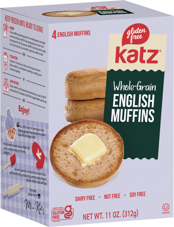Katz Whole Grain English Muffins - 1