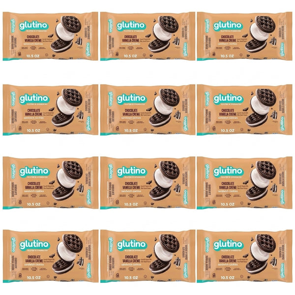 Glutino Chocolate Vanilla Creme Cookies - 9