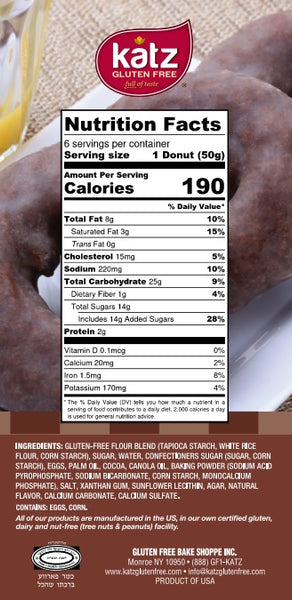 Katz Gluten Free Glazed Chocolate Donuts - 3