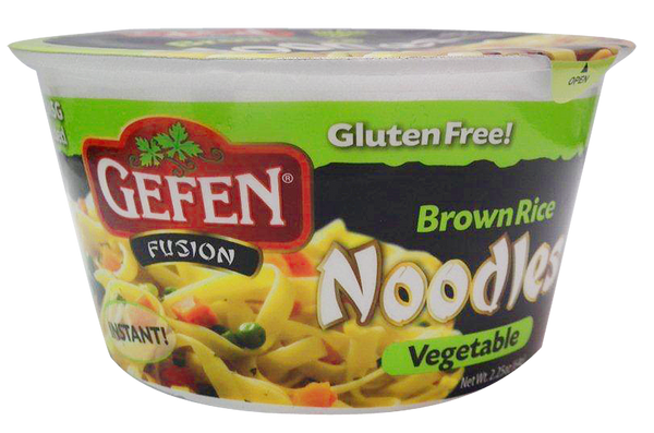 Gefen Brown Rice Noodle Bowl, Vegetable Flavor - 1